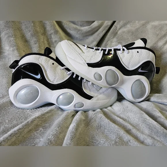 Nike Air Zoom Flight 95 "Black Patent" DV0820-100 Basketball Mens Size 10 - Picture 12 of 16